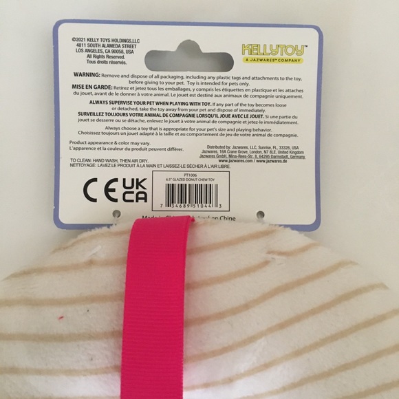 NEW Dog Toy Kellypet Plush Donut - Picture 3 of 6